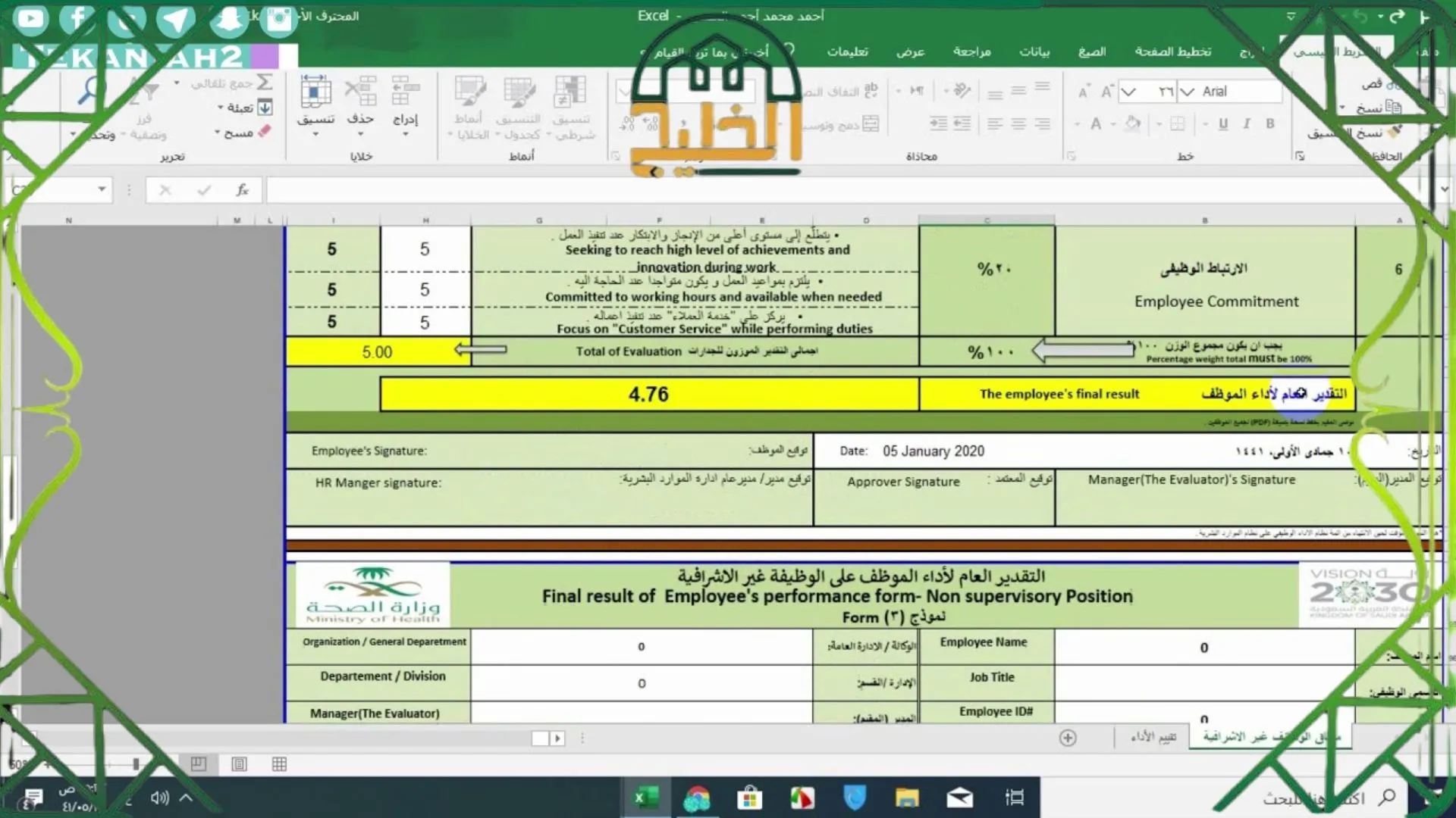 تقييم الأداء الوظيفي