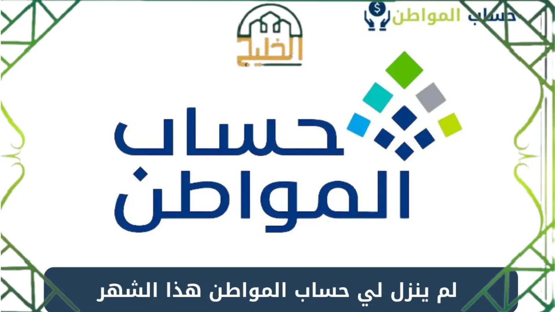 سبب عدم نزول حساب المواطن