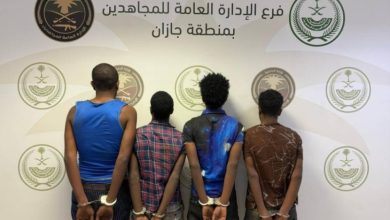 القبض على أربعة أفراد بتهمة ترويج المخدرات في منطقة جازان