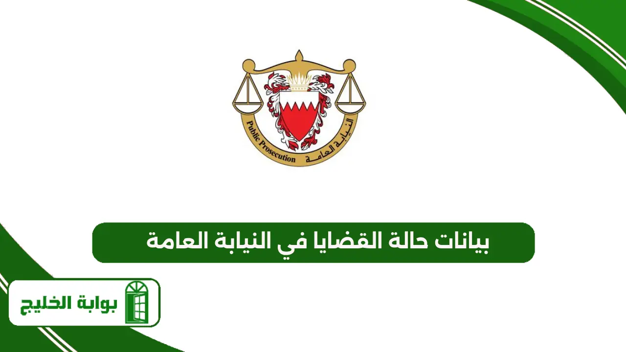 بيانات حالة القضايا في النيابة العامة
