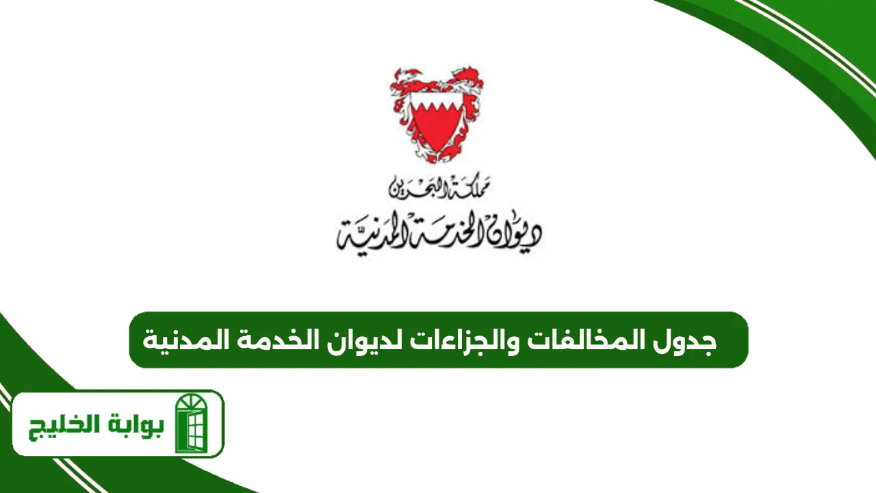 جدول المخالفات والجزاءات لديوان الخدمة المدنية