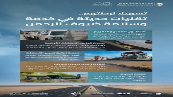 هيئة الطرق: تقنيات متقدمة لضمان خدمة وسلامة ضيوف الرحمن