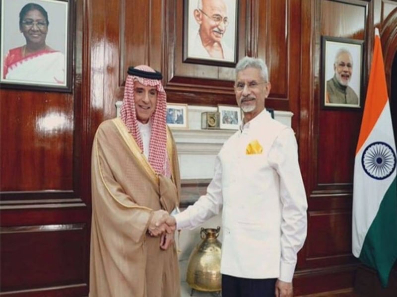 وزير الشؤون الخارجية الهندي س. جايشانكار يلتقي وزير الدولة للشؤون الخارجية السعودي عادل الجبير لاستعراض رؤية الهند في مكافحة الإرهاب