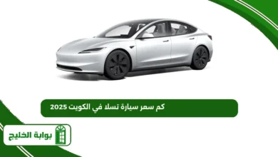كم سعر سيارة تسلا في الكويت 2025