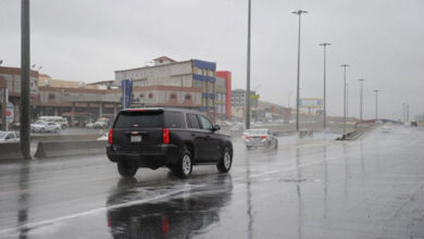 أثر الأمطار الرعدية الغزيرة على المناطق السبع المعرضة للسيول والبرد