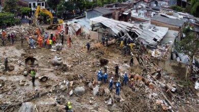 أثر الأمطار الغزيرة والانهيارات الأرضية على الأرواح في سريلانكا