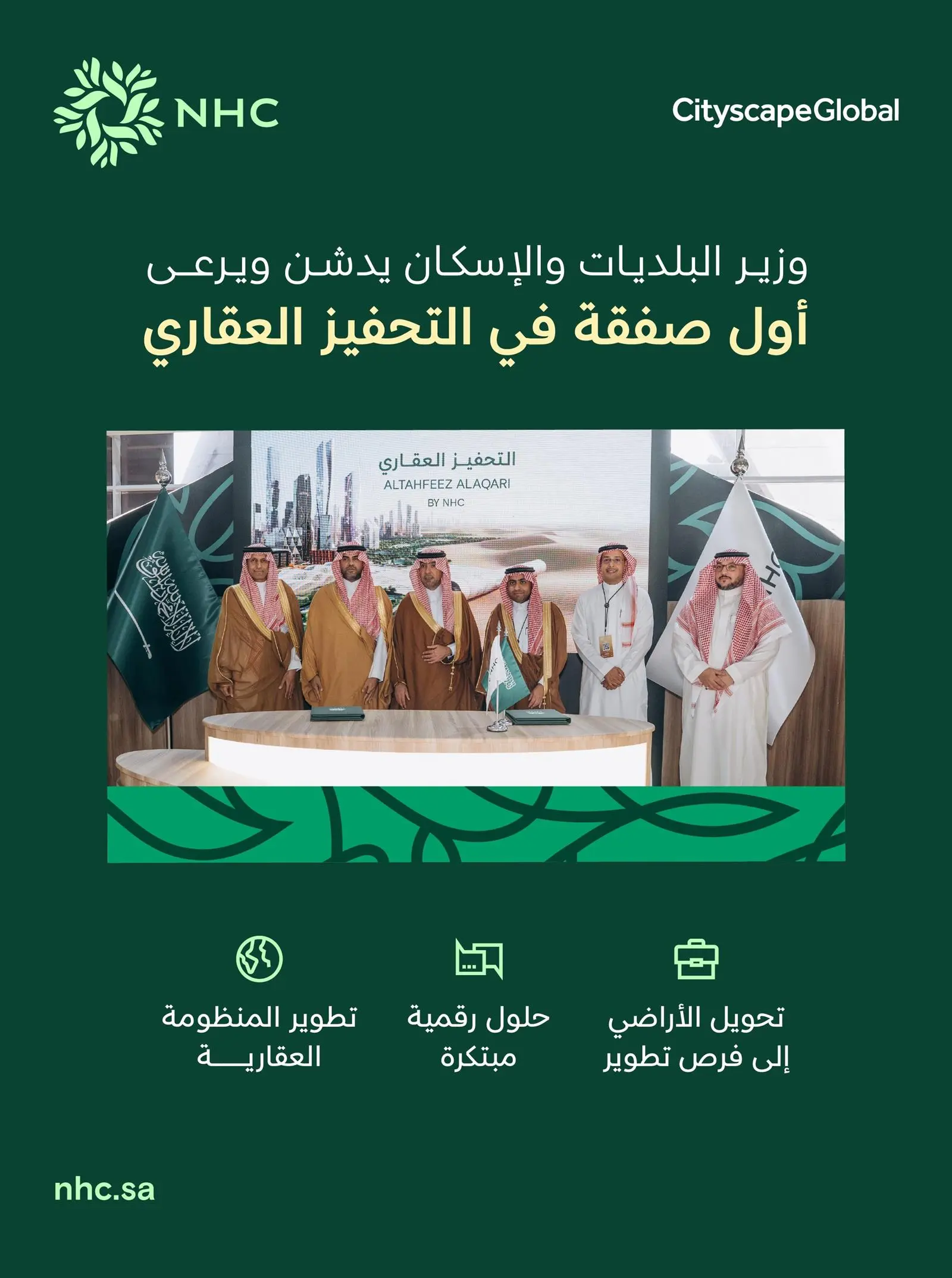 إطلاق برنامج التحفيز العقاري وتأصيل التعاون في تطوير الأراضي