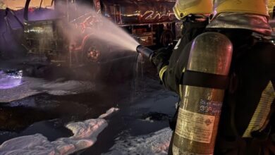 استجابة فعالة لحريق ناقلة وقود في حي الرحمانية بالرياض