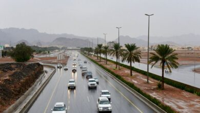 التأثيرات المناخية لأمطار وتساقط البرد في منطقة حائل