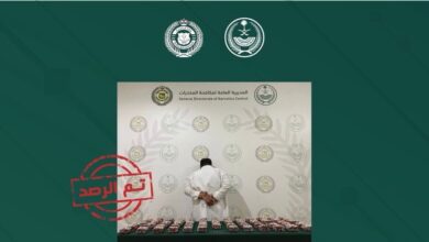 القبض على مروج إمفيتامينات بحوزته 58,173 قرصًا محظورًا في عسير