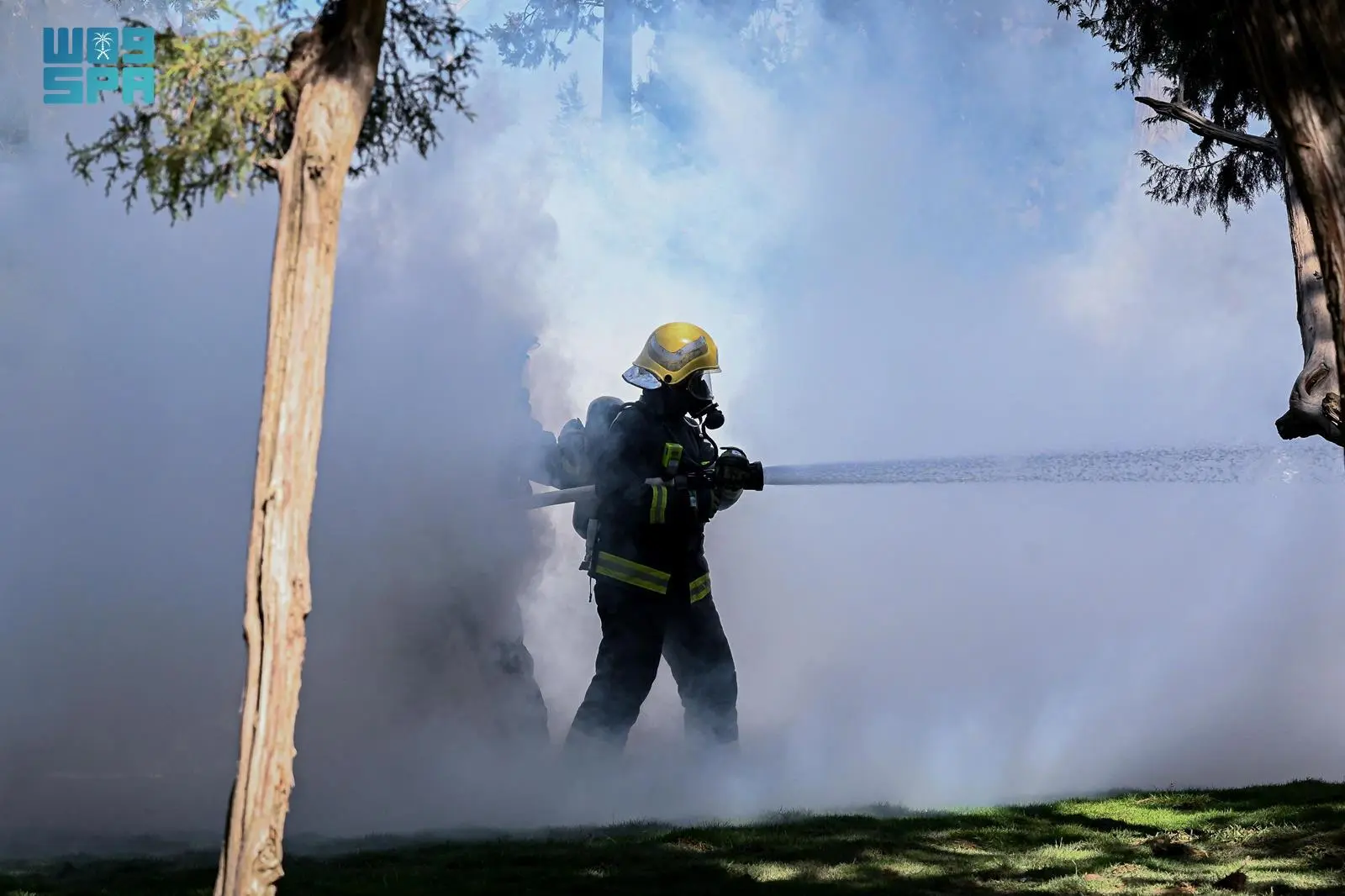 تقييم استجابة فرق الطوارئ لفرضية حريق غابة رغدان في الباحة