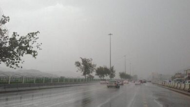 توقعات أحوال الطقس: أمطار غزيرة وصواعق في مكة المكرمة