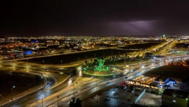 توقعات الطقس: أمطار ورياح مستمرة على القريات وطبرجل حتى صباح الغد