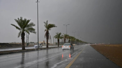 توقعات الطقس اليوم: أمطار وعواصف رعدية في أربع مناطق رئيسية