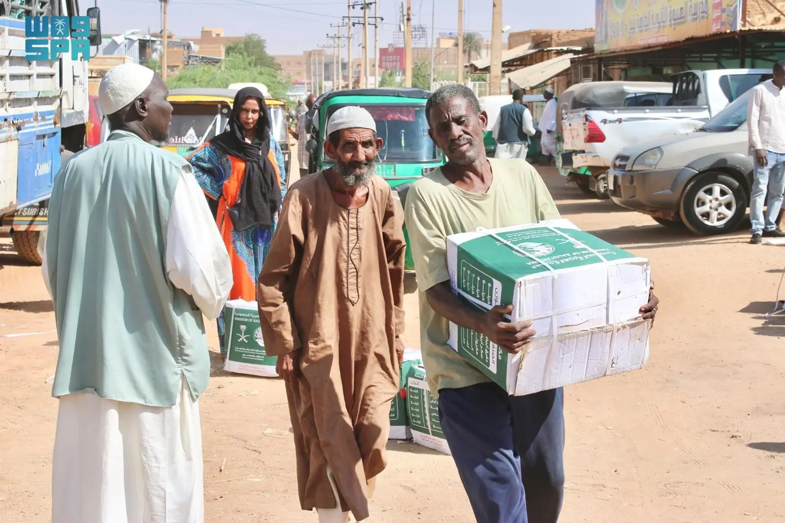 سلمان للإغاثة يطلق حملة توزيع السلال الغذائية في السجانة بالخرطوم