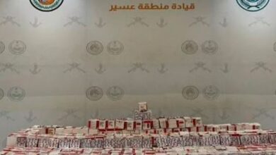 إحباط جهود تهريب 279 ألف قرص مخدر في منطقة عسير