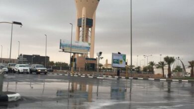 تبوك تتصدر هطول الأمطار في المملكة بـ 118.5 ملم وتوزيع متنوع في 4 مناطق