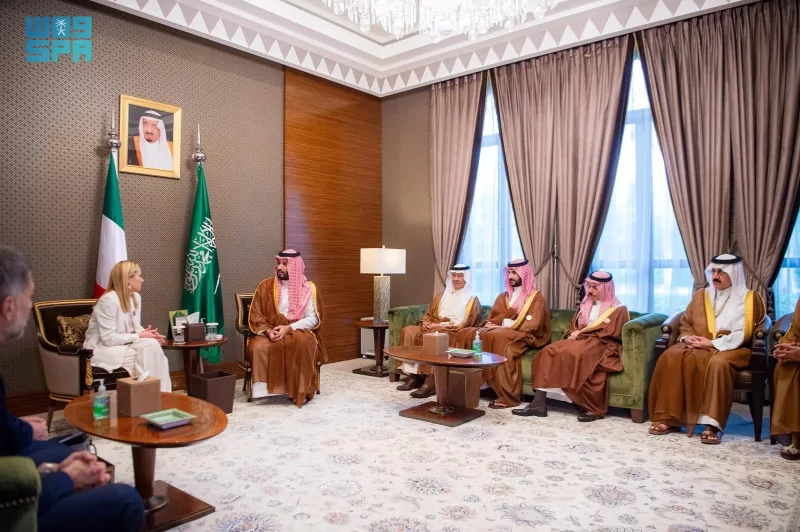تعزيز العلاقات الثنائية: لقاء ولي العهد ورئيسة وزراء إيطاليا