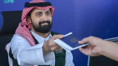 إدارة الجوازات تنجز إجراءات دخول وخروج الزوار في مطار معرض الدفاع العالمي بملهم