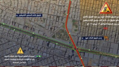إغلاق جسر طريق الملك فهد عند تقاطع طريق خادم الحرمين الشريفين بمدينة الخبر: تفاصيل وإجراءات