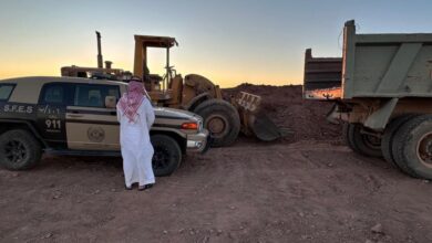 اعتقال مواطن لتجاوزه القانون في استغلال الرواسب المعدنية بالمدينة المنورة
