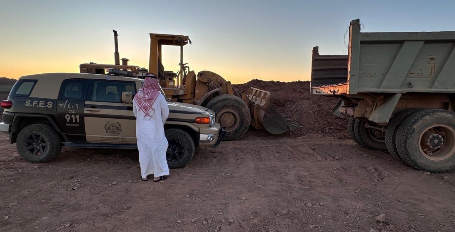 اعتقال مواطن لتجاوزه القانون في استغلال الرواسب المعدنية بالمدينة المنورة