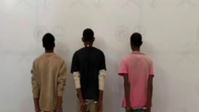 توقيف ثلاثة يمنيين بتهمة تهريب 60 كجم من القات المخدر في جازان