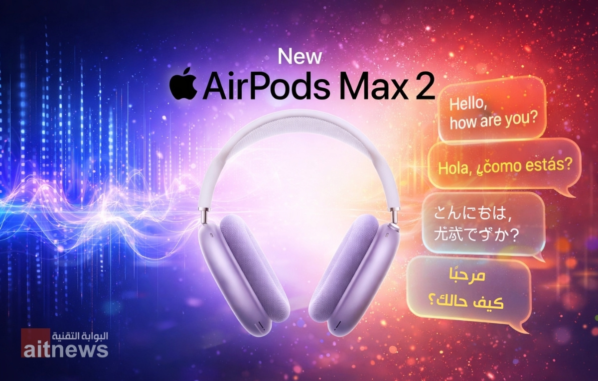آبل تطلق AirPods Max 2 بمعالج مبتكر وميزة الترجمة الفورية بالذكاء الاصطناعي