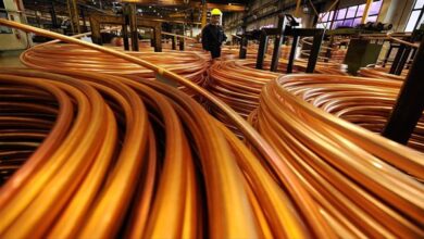 النحاس يسجل ارتفاعاً في تعاملات الأسبوع للمرة الأولى خلال مارس 28/03/2026