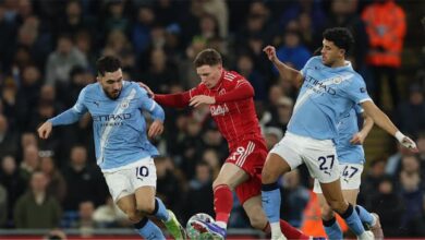 جدول مباريات مانشستر سيتي القادمة في الدوري الإنجليزي بعد التعادل مع نوتينغهام فورست
