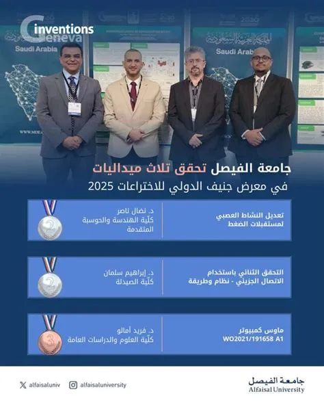 طيبة تحقق ثلاث ميداليات في معرض جنيف الدولي للاختراعات