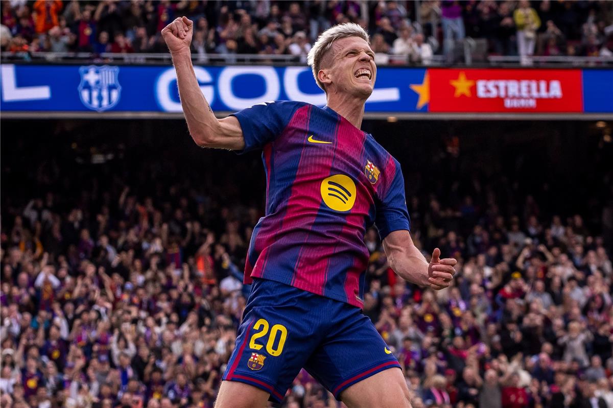 فيديو | أولمو يحرز الهدف الثالث لبرشلونة في مرمى إشبيلية بالدوري الإسباني