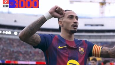 فيديو حصري: رافينها يمنح برشلونة التقدم بتسجيل الهدف الثاني في مرمى إشبيلية بنفس الأسلوب المتقن