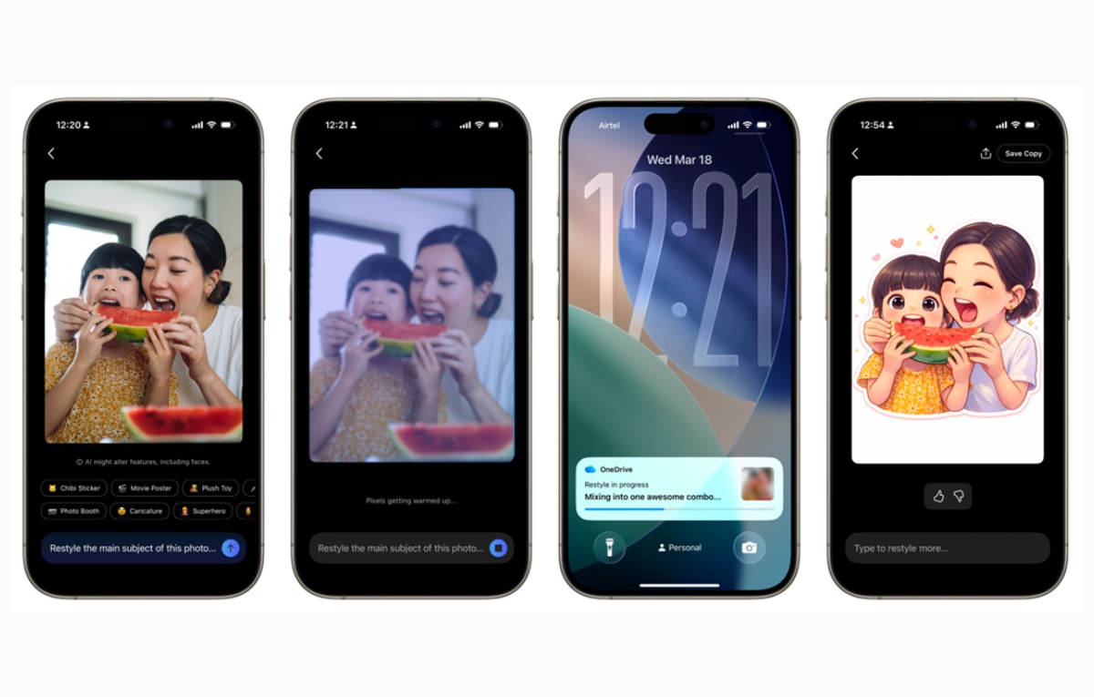 مايكروسوفت تطلق ميزة جديدة لإعادة تشكيل الصور بأساليب فنية عبر ون درايف